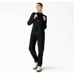 Dickies Black Corduroy Overalls Jumpsuit